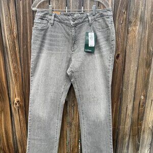 NWT-L.L.Bean jeans favorite fit gray wash women's size 12